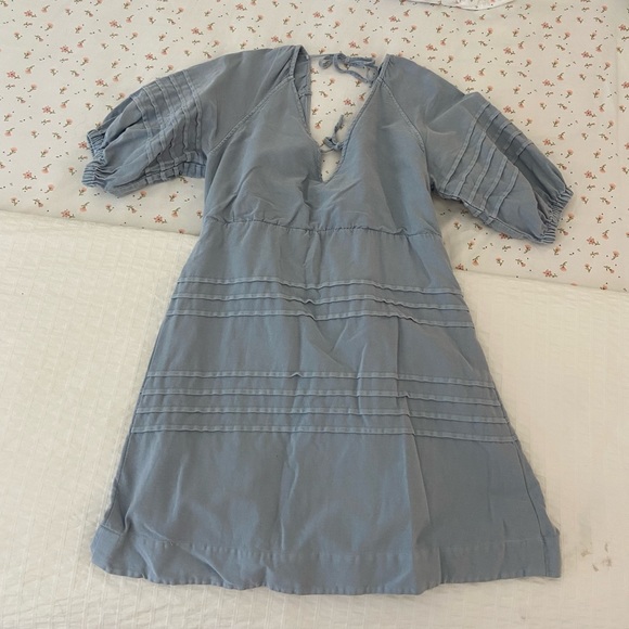 7 for all mankind blue babydoll dress - Picture 5 of 9